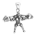 thumbnail image 4 of Colgantes con clip de acero de titanio y dijes con forma de hombre de plata con cremallera, suministros de bricolaje para ropa para personas mayores, 4 of 15
