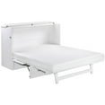 thumbnail image 1 of Atlin Designs Queen Traditional Wood Murphy Bed Chest Bed with Mattress in White, 1 of 16