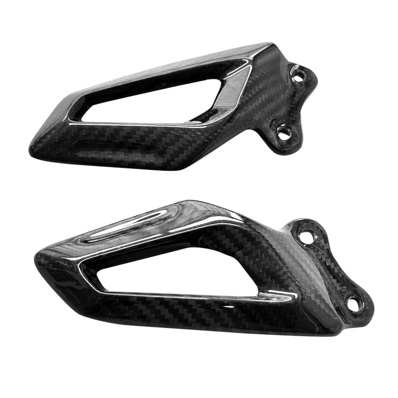 Motorcycle Real Carbon Fiber Heel Rearset Plate Foot Peg Protector for