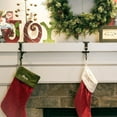 thumbnail image 3 of Clearance! Fireplace Stocking And Garland Hanger,Garland Hanger For Door Framegarland Holder For Mantle,Adjustable 2 In 1 Double Mantel Hangers For Front Door,Christmas Stocking Holder For Home,3PCS, 3 of 6