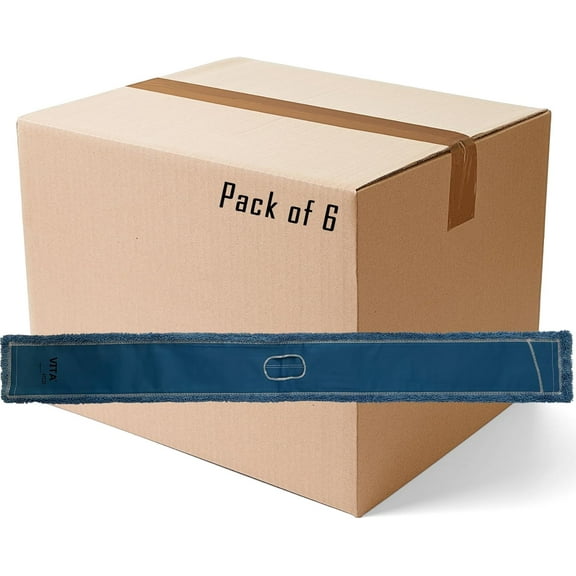 Dust Mops | 72" Blue-Microfiber Industrial Style - 6 Pack