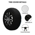 thumbnail image 2 of Gukieu Evil Eye Print Car Tire Cover, Adjustable Waterproof and Dustproof Tire Protection Cover, Suitable for SUV, Truck, Van-16 inch, 2 of 6
