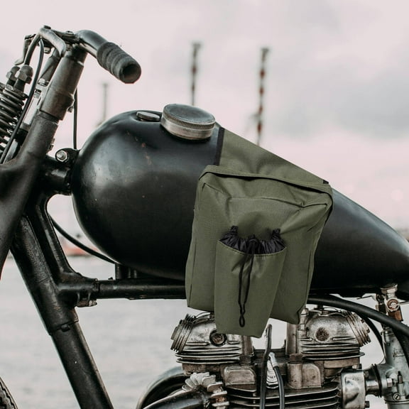 GAXIRE Motorcycle Side Bags Motorcycle Bag Olive Green 1Pack