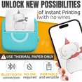 thumbnail image 2 of Mini Sticker Printer Compatible with iPhone & Android – Inkless Bluetooth Thermal Printer with 4 Stickers Rolls, 2 Thermal Rolls | Portable Label & Sticker Maker for Photo, Journaling, Crafts & Notes, 2 of 8