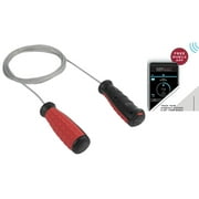 NextGen Smart Fitness Bluetooth Jump Rope, Textured Grip, Pairs with App to Track Heart Rate, Reps, Calories Burned