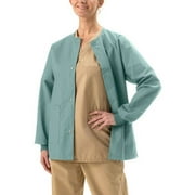 Unisex AngelStat Snap-Front Warm-Up Scrub Jackets,White,White 849NTQS