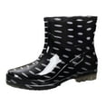 thumbnail image 4 of Willtoo Waterproof Mid Rain Boot Short Rain Boots For Women Rubber Boots Rain Shoes Slip On Garden Boots Short Rain Boots Black, 4 of 5