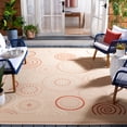 thumbnail image 3 of Safavieh Courtyard Hugo Oriental Indoor/Outdoor Area Rug, Natural/Terracotta, 9' x 12', 3 of 12