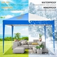 thumbnail image 2 of 10 x 10 FT Outdoor Pop-Up Canopy, Instant Party Tent, Camping Beach Gazebo, 3 Height Adjustable with 8 Stakes, 4 Sandbags, 4 Wind Ropes, Carrying Bag, Blue, 2 of 8
