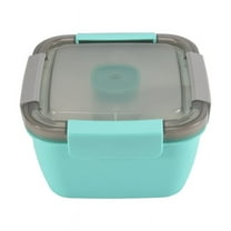 Lunch Container To Go, 1500Ml Salad Bowls with 3 Compartments, Container for Salad Toppings