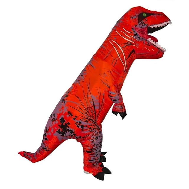 Disfraz inflable universal de Tiranosaurio Rex para niños, material grueso adecuado para altura (120 - 145) cm, Jurassic World