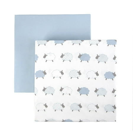 UPC: 0812209028125 | Tadpoles Microfiber Fitted Crib Sheets – Baby Crib Mattress Sheets (2-Piece  52” x 28” x 8”  Lamb Pattern in Blue)