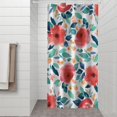 thumbnail image 2 of Pioneer Flower Floral Print Pattern Shower Curtain 36"x72" ,Bathroom Decorative Shower Curtains Set with 12 Hooks,Modern Waterproof Washable Shower Curtain, 2 of 6