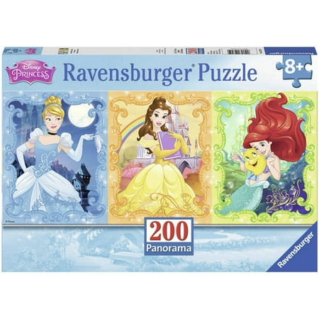 Disney Princess Jigsaw - Beautiful Disney Princesses Panoramic Puzzle, 200 Pieces