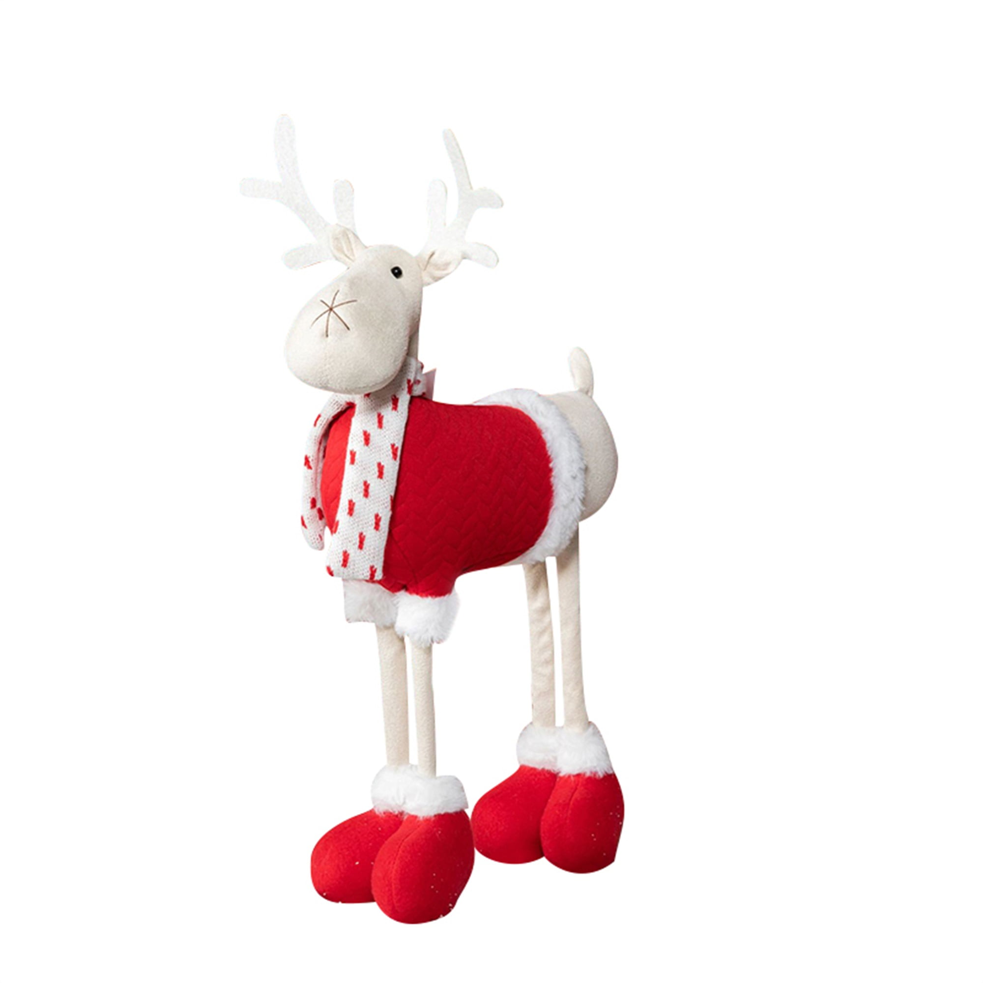 Licupiee Christmas Home Decor Cute Reindeer Plush Indoor Ornaments