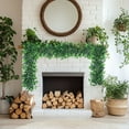 thumbnail image 4 of LmnLft Faux Evergreen Rattan Wall Garland - Lifelike Pothos Vine with Flexible Stems, Boho Home Office Hanging Greenery Decor, 4 of 7