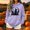 New1-Purple, variant on PNTUTB Fall Winter Women's Halloween Hoodie Drawstring Sweatshirt Long Sleeve Pullover Fashion Print Casual Comfort Trendy Versatile Top with Pocket