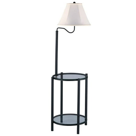 Mainstays Transitional Glass End Table Lamp, Matte