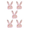 thumbnail image 1 of VONKY Cute Rabbit Hat with Adjustable Ears Warm Animal Soft Plush Pink 55cm 5Set, 1 of 6