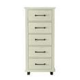 thumbnail image 3 of FESTIVO 24 inch Wide 5-Drawer Tall Dresser - Antique White, 3 of 8