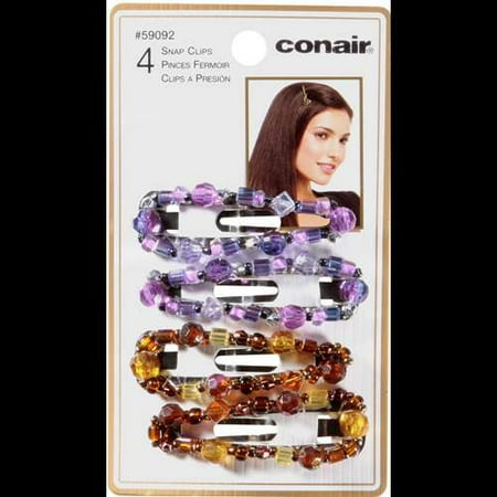 Conair Beaded Snap Clips, 1ct