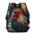 thumbnail image 4 of Rooster Vintage Cool Art Backpack Casual College Bag Zipper Laptop Daypack Hiking Rucksack Travel, 4 of 5
