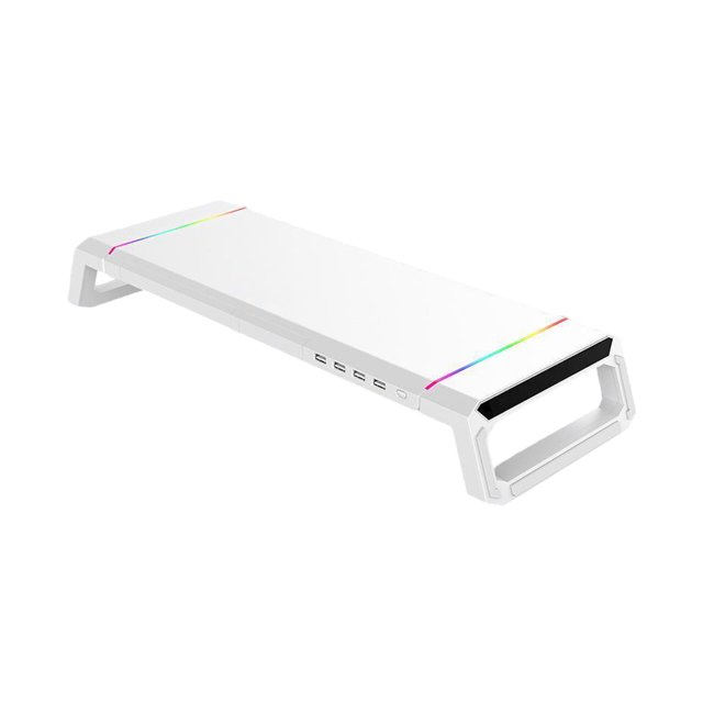 pitrice ABS Strong And Sturdy Laptop Stand Riser For Computer Monitors Stand Monitors Stand Riser Foldable white
