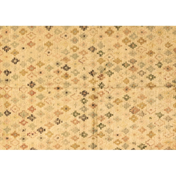 Ahgly Company Indoor Rectangle Abstract Brown Modern Area Rugs, 7' x 9'