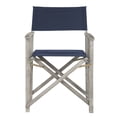 thumbnail image 3 of Safavieh Laguna Outdoor Patio Director Chair, Set of 2 - Grey/Navy, 3 of 7