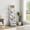 White, variant on Gaderth 55"Tree Bookshelf, Bookcase with 2 Fabric Drawers, 6-Tier Tall Narrow Bookcase, Industrial Book Shelf Organizer for Bedroom Living Room, Home Office