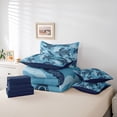 thumbnail image 5 of Homewish Kids Sea Turtle Twin Bedding Sets 7-Piece, Navy Marine Seallife Bedding Comforter Set, Bohemian Damask Flower Reversible Sheet Sets, Super Cozy Room Decor, 5 of 7