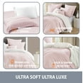 thumbnail image 3 of 3PC Pink/White Reversible Duvet Cover & Sham Set (Comforter not Included), King/Cal King, 3 of 6