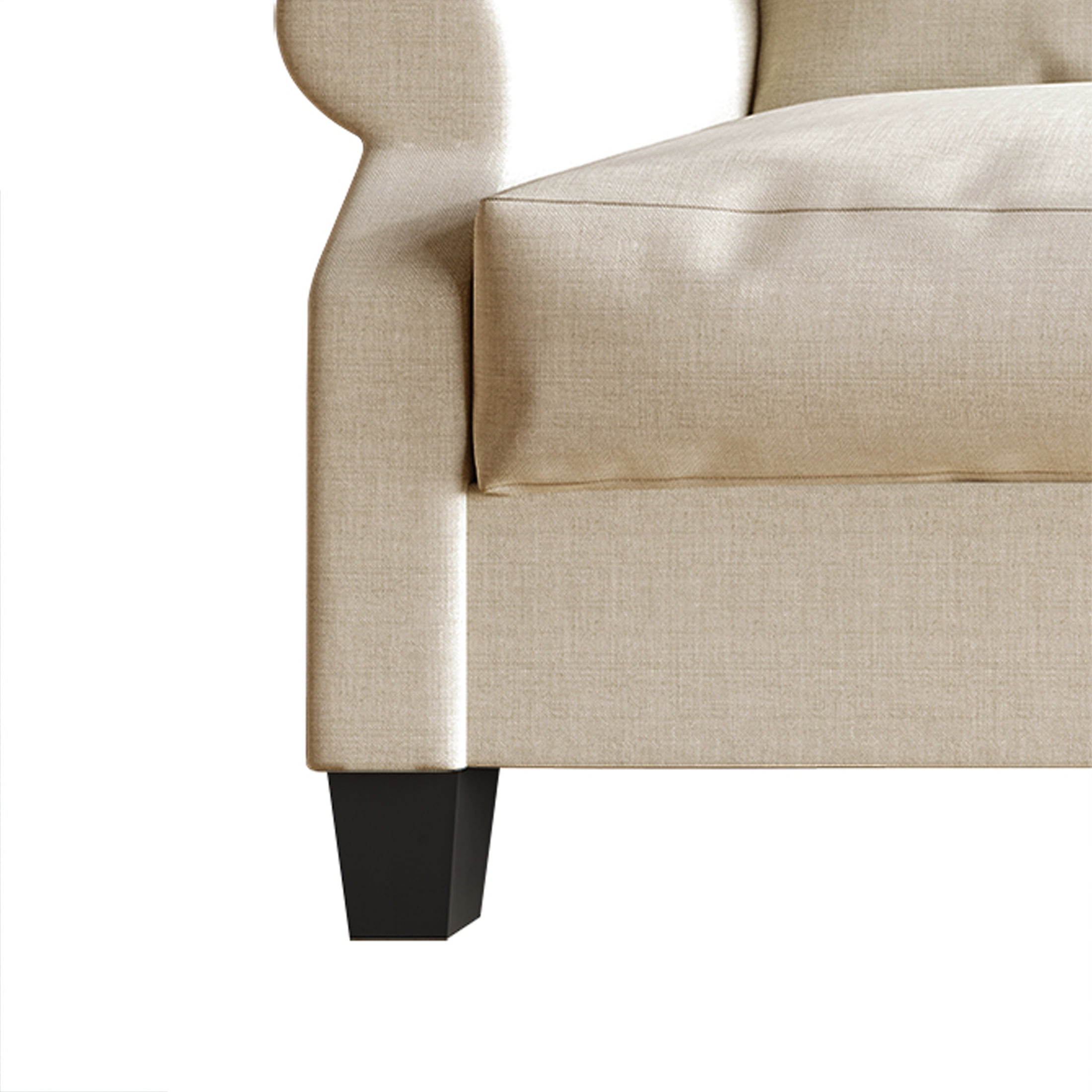 Castle Place Linen Upholstered Loveseats, Beige