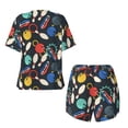 thumbnail image 5 of Lsque Bowling Ball Women's Short-Sleeved Pajama Set - 2 Piece Soft and Lightweight Sleepwear Set-3X-Large, 5 of 9