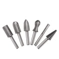 thumbnail image 1 of Pack 6mm Double Cut Tungsten Rotary Burrs Tungsten Shank Filing/Engraving/Grinding Bits for Rotary Tools, 1 of 5