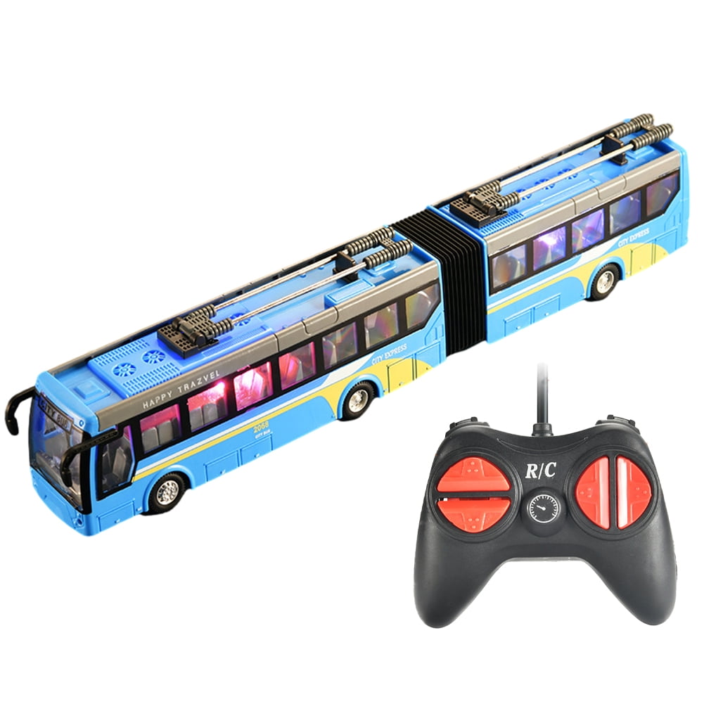 Esaierr Kids Toddler Baby Car Toys Boys Remote Contro Bus Toys Electric Car with Lights Double-Decker Bus Model Toys