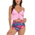 thumbnail image 3 of Bikini De Mujer, Traje De Baño De Dos Piezas, Bikini Estampado, Traje De Baño De Cintura Alta, Traje De Baño Para Mujer, Bikini Estampado Con Cuello En V, Cintura Alta, ANGGREK Cocina, Decoración y Otros, 3 of 5