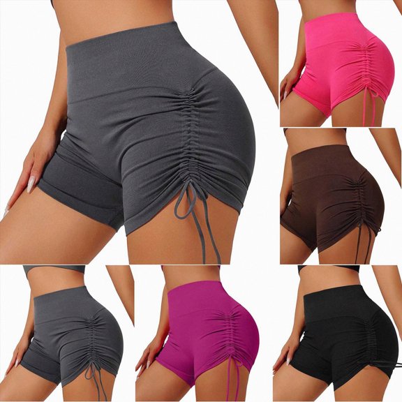 COMVALUE Women Swim Shorts High Waisted Swimsuit Shorts Tummy Control Bathing Suit Bottom Plus Size Boyshorts (Dark Gray, L)