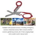 thumbnail image 4 of Foldable Shear, Latching Function Emergency Shear Portable Stainless Steel Multifunctional with  Cutter for Outdoor Survival Black Orange,Blue,Orange,Sand Color,Green,Red,Black, 4 of 8