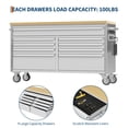 thumbnail image 4 of Garvee 61" Tool Chest, Rolling Workbenches with 9 Drawers and Pre-Installed Power Strip for Garage, Workshop, Kitchen, 4 of 8