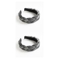thumbnail image 1 of Qarigey Trenza Velour Diadema Estilo bohemio Ancho para mujer Aro para el cabello Banda para la cabeza de invierno Deportes de cara Banquete de Gris 2Conjunto, 1 of 6