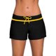 thumbnail image 2 of Pantalones cortos para mujer, estilo simple, con cordón, suaves, transpirables, cintura baja, pantalones cortos de natación para mujer, para playa, surf, amarillo, negro, M, 2 of 5