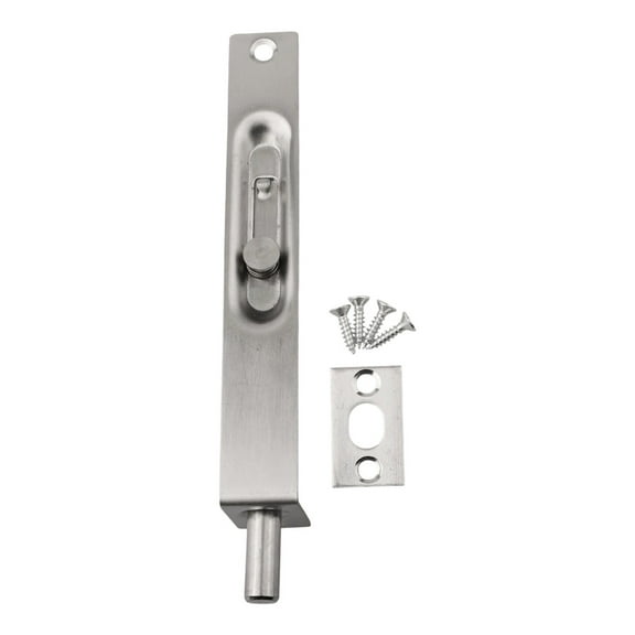 Stainless Steel Concealed Flush Bolt Lock for Double Doors 6/8 Inch Sliding Anti-Theft Security Latch Silver