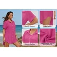 thumbnail image 5 of Rosvigor Women Swimsuit Cover up Shirt Dress Women Button Down Bathing Suit Beachwear Sun Protection Blouse, 5 of 8
