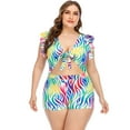 thumbnail image 2 of Maillots de Bain String pour Femmes Grande Taille Rayé Maillot de Bain une Pièce Bikini Tenue de Plage Maillot de Bain une Pièce pour Femmes en Liquidation, 2 of 8
