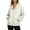 White, variant on APEXFWDT Women's Zip-Up Fleece Hoodie Jacket Long Sleeve Casual Athletic Sweatshirt Solid Color Warm Outerwear,XXL,Black