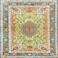 thumbnail image 1 of Ahgly Company Indoor Square Traditional Dark Almond Brown Medallion Area Rugs, 3' Square, 1 of 6