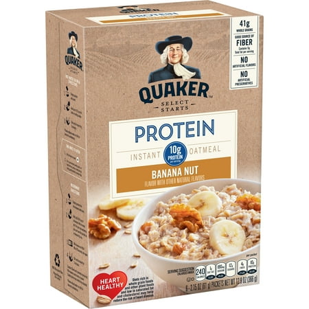 Quaker Select Starts Instant Oatmeal, Banana Nut, 6