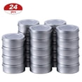thumbnail image 1 of stanreset 24Pcs Metal Canisters with Transparent Lid Round Stainless Steel Cans for Kitchen Office, 1 of 6