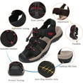 thumbnail image 3 of Rumpra Men’s Closed Toe Sport Sandals, Lightweight Leather Hiking & Outdoor Water Shoes, 3 of 10